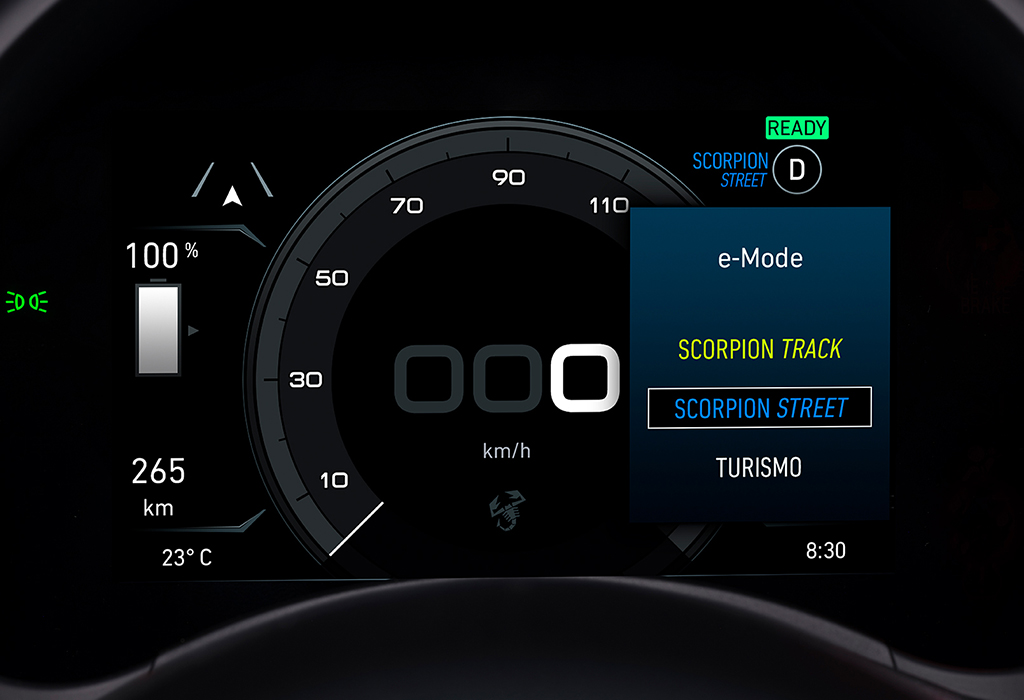 New Abarth 500E Range Gallery 2 One Pedal Driving Tablet 1024X700